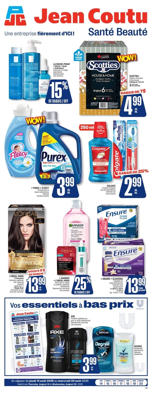 Circulaire Jean Coutu - Santé Beauté - Page 1