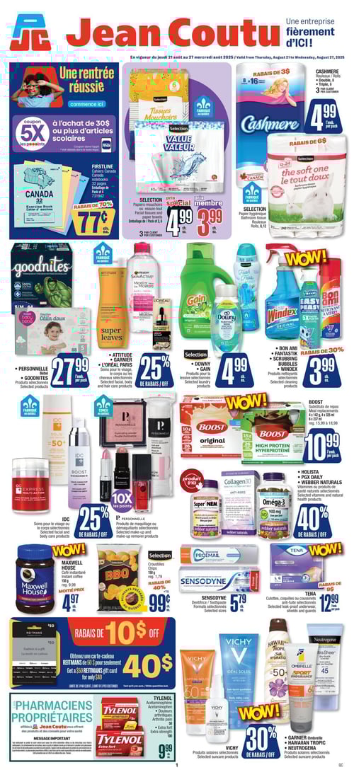 Circulaire Jean Coutu - Page 1