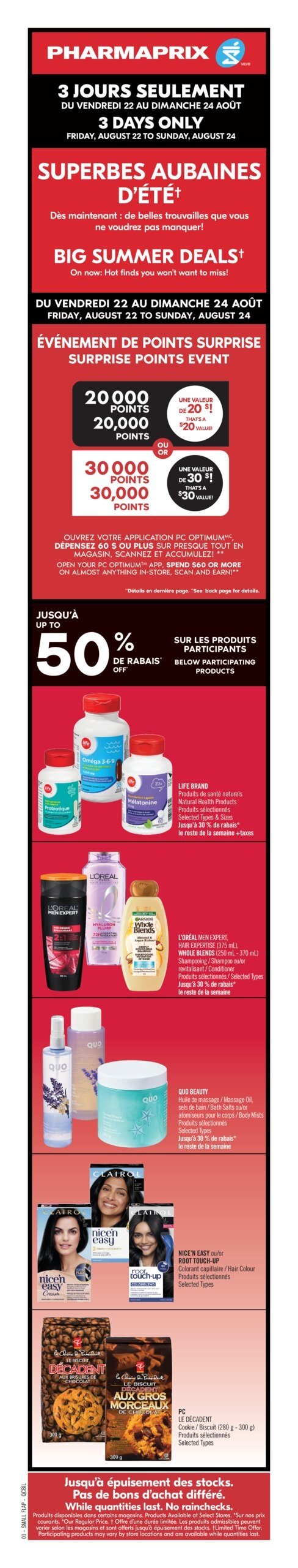 Circulaire Pharmaprix - Superbes Aubaines 3 Jours Seulement - Page 1