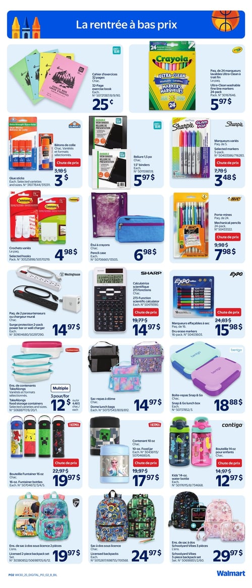 Circulaire Walmart - Rentrée des Classes - Page 2