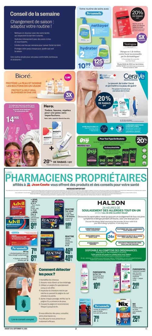 Circulaire Jean Coutu - Essentiels bien-être Rentrée Scolaire - Page 2