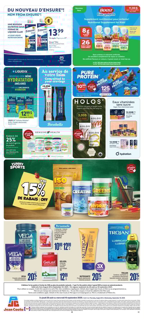 Circulaire Jean Coutu - Essentiels bien-être Rentrée Scolaire - Page 4