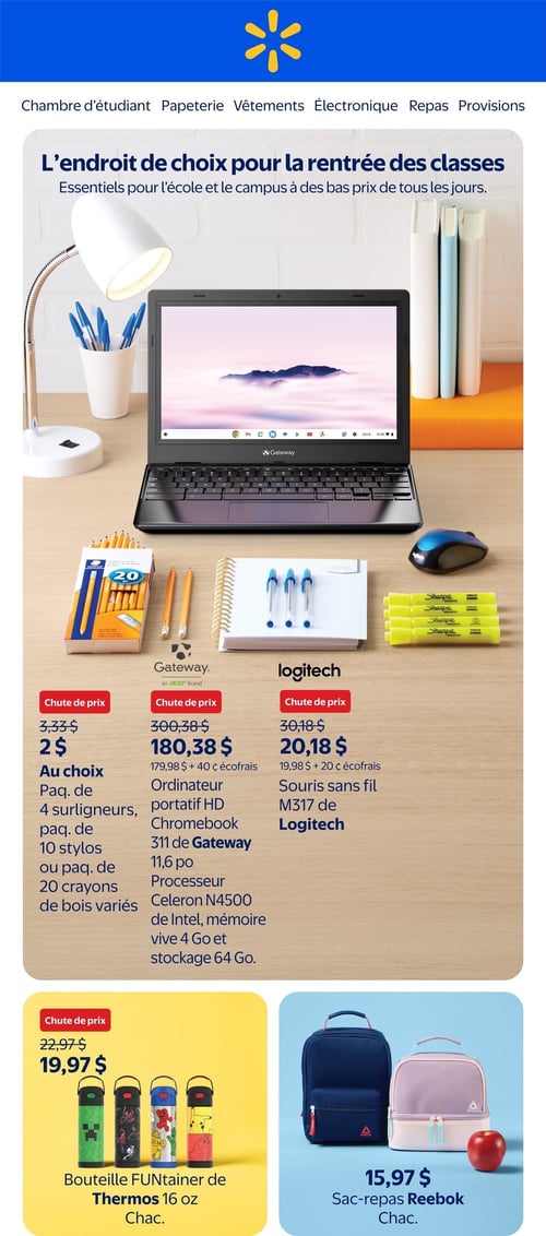 Circulaire Walmart - Livret Rentrée Scolaire - Page 1