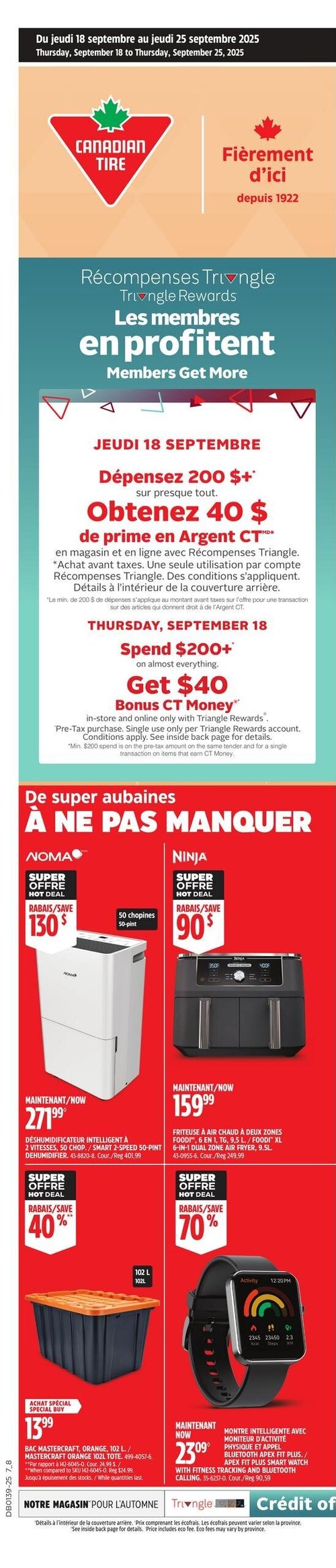 Circulaire Canadian Tire - Page 1