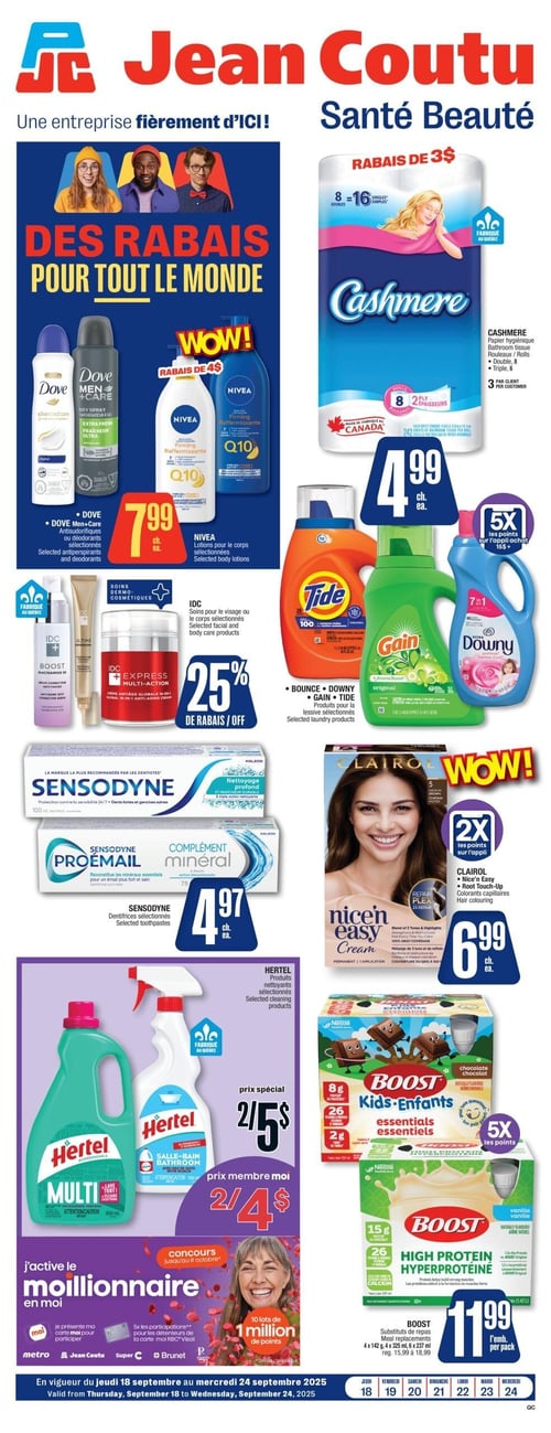 Circulaire Jean Coutu - Santé Beauté - Page 1
