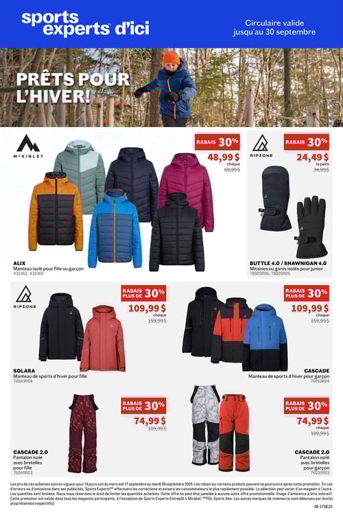 Circulaire Sports Experts - Prêts pour l'hiver - Page 1