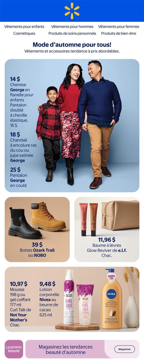 Circulaire Walmart - Mode d'Automne - Page 1