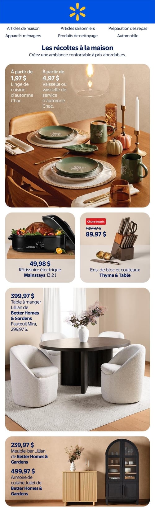 Circulaire Walmart - Les récoltes à la maison - Page 1