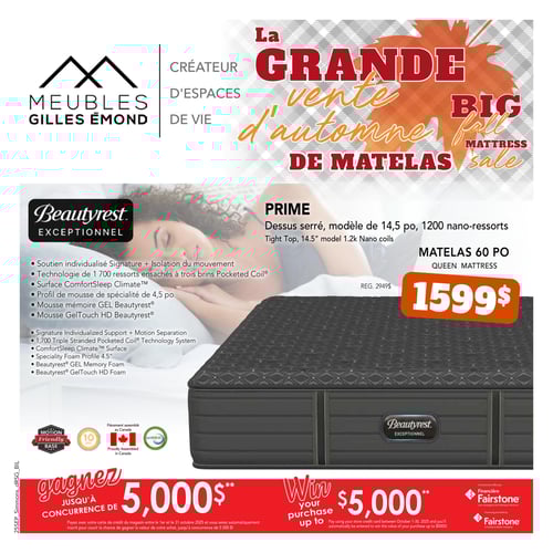 Circulaire Meubles Gilles Émond - Matelas - Page 1