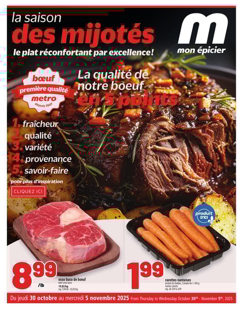 Circulaire Metro - La Saison des Mijotés - Page 1