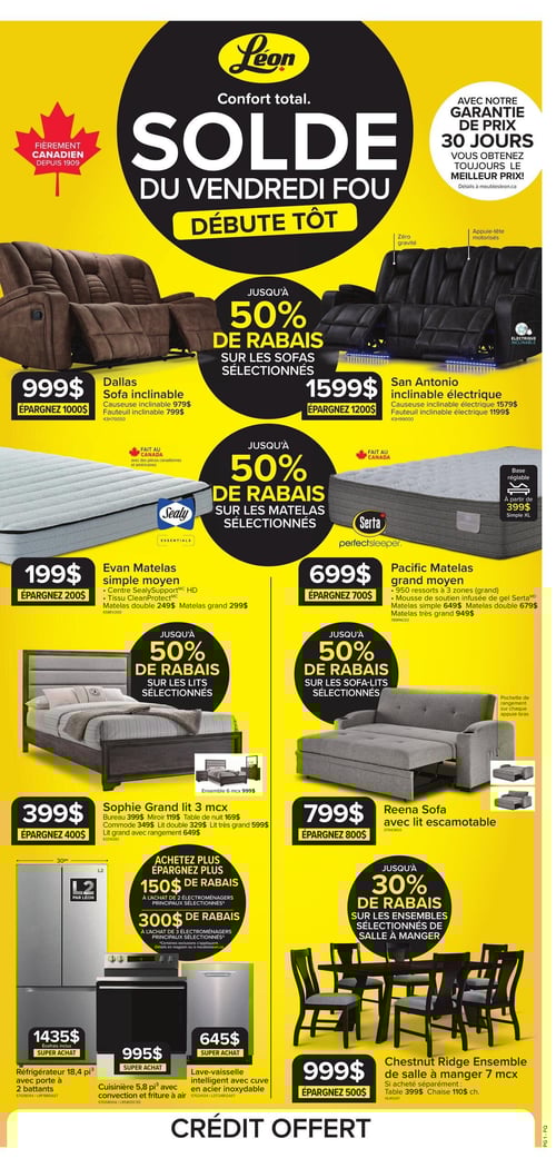 Circulaire Meubles Léon - Solde du Vendredi Fou - Page 1 Circulaire Meubles Léon - Solde du Vendredi Fou - Page 1
