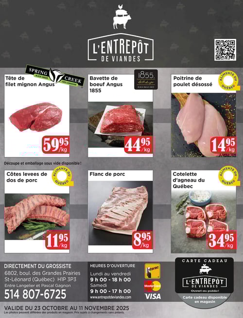 Circulaire L'Entrepôt de Viandes - Page 1