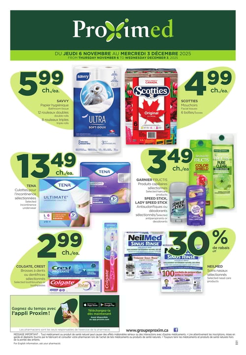 Circulaire Proxim - Proximed - Page 1