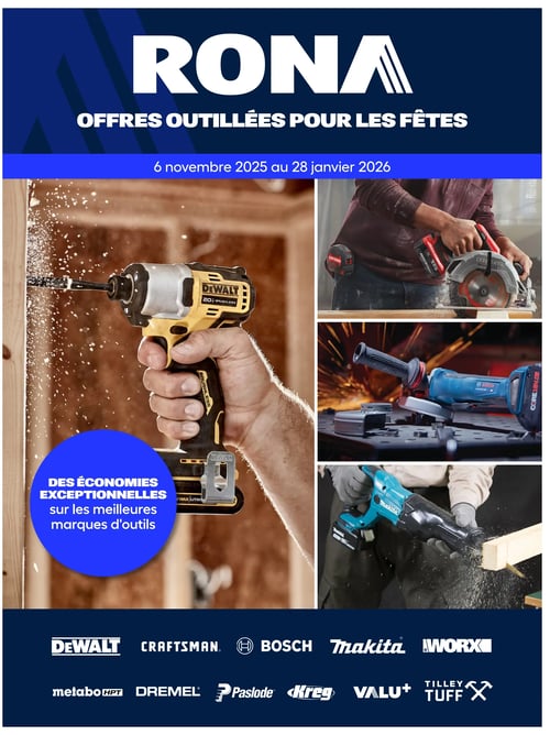 Circulaire Rona - Offres outillées pour les fêtes - Page 1