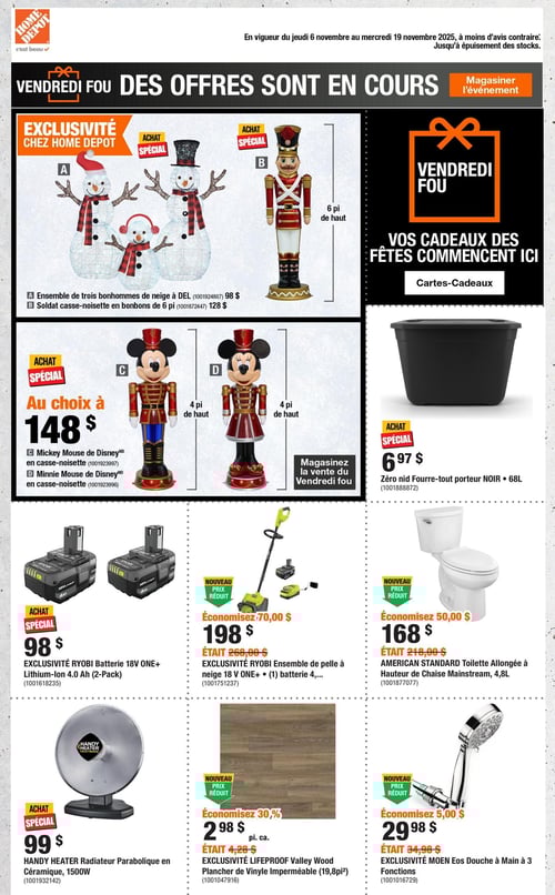 Circulaire Home Depot - Vendredi Fou - Page 1