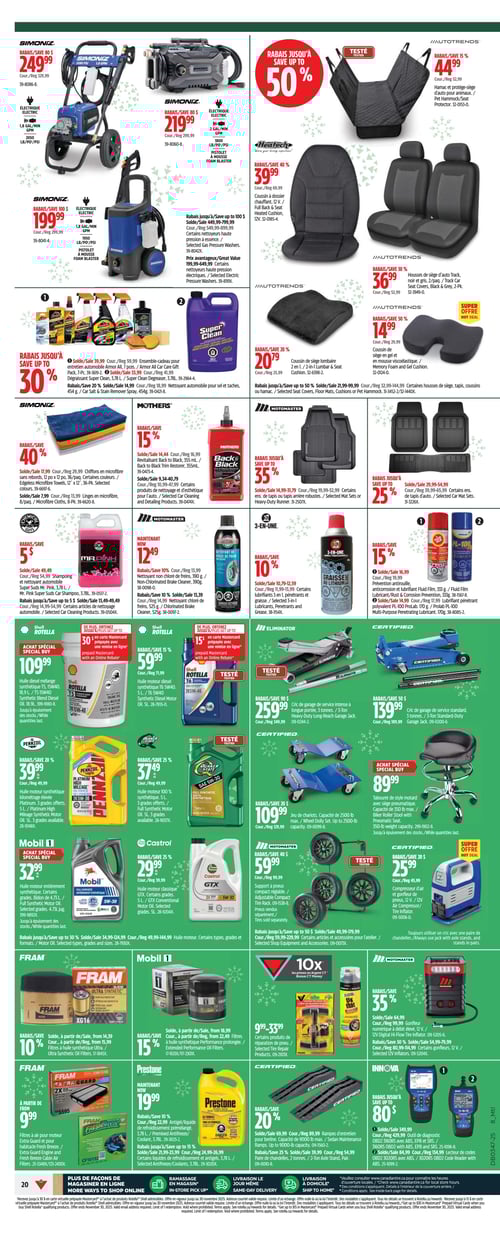 Circulaire Canadian Tire - Solde d'Avant le Vendredi Fou - Page 23