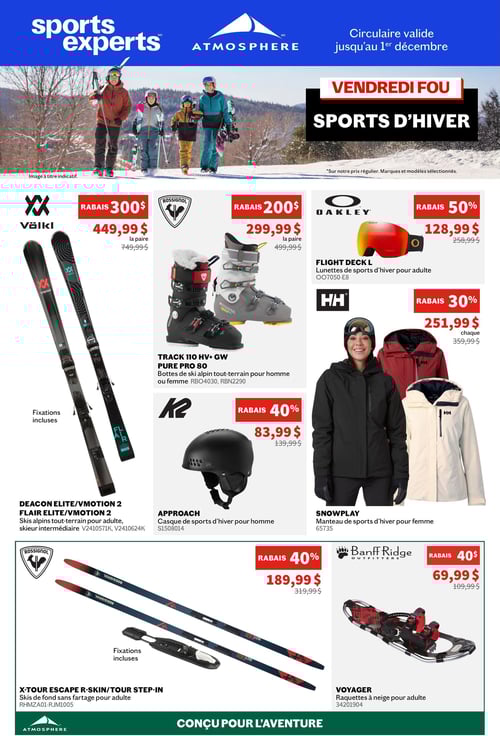 Circulaire Sports Experts - Vendredi Fou : Sports d'hiver - Page 1