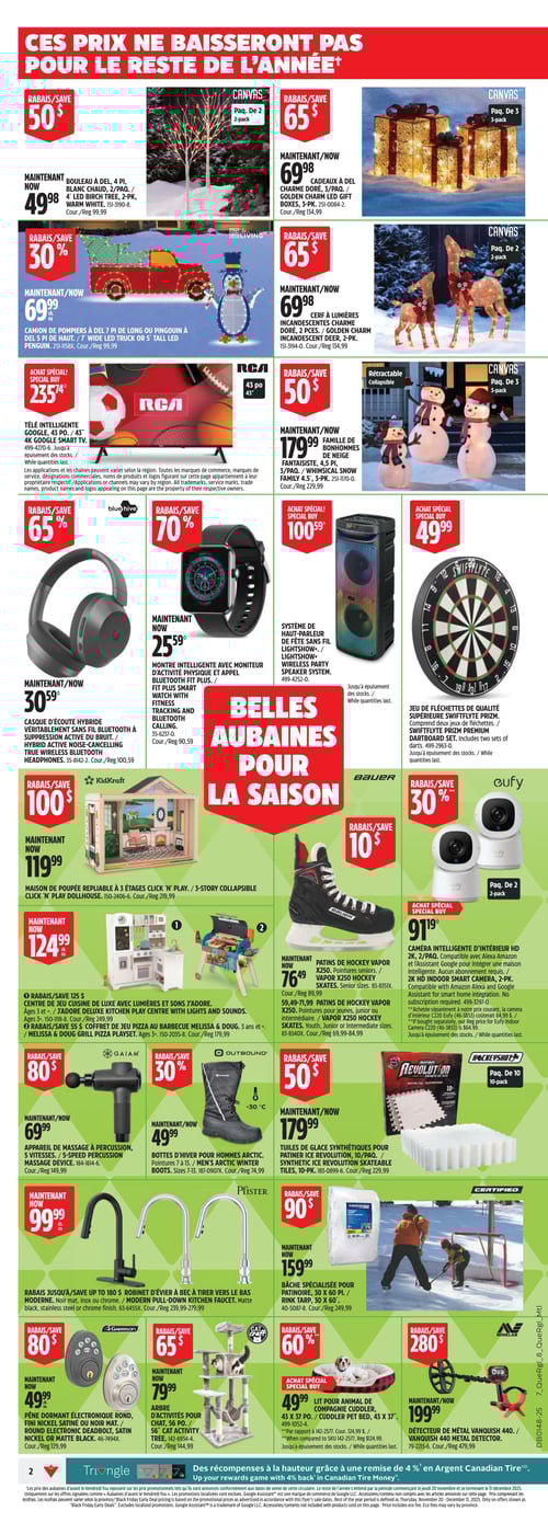 Circulaire Canadian Tire - Solde d'Avant le Vendredi Fou - Page 2