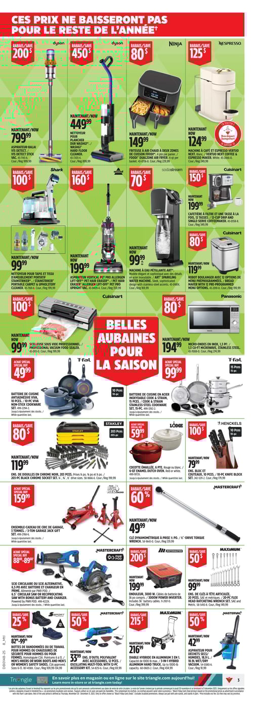 Circulaire Canadian Tire - Solde d'Avant le Vendredi Fou - Page 3