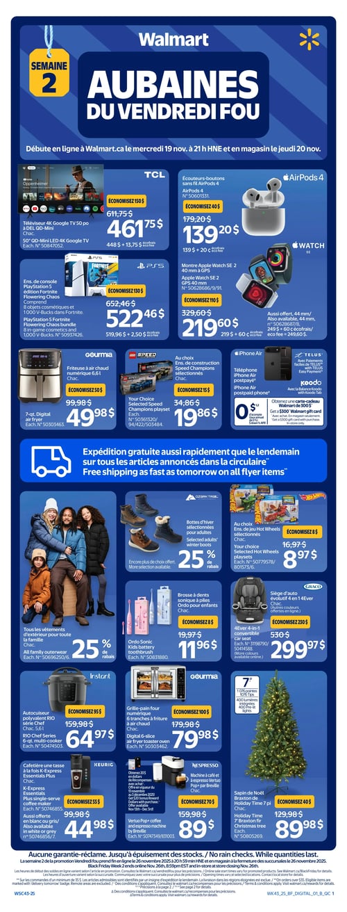 Circulaire Walmart - Aubaines du Vendredi Fou - Page 1