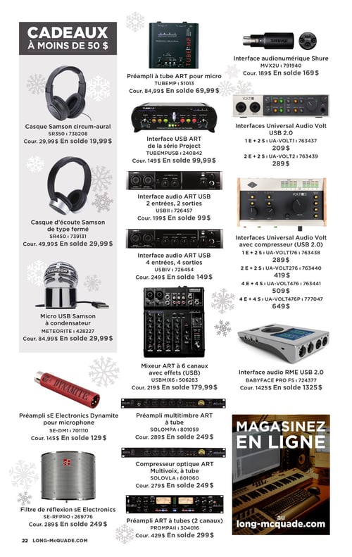 Circulaire Long & McQuade Instruments de Musique - Cadeaux de rêves - Page 22