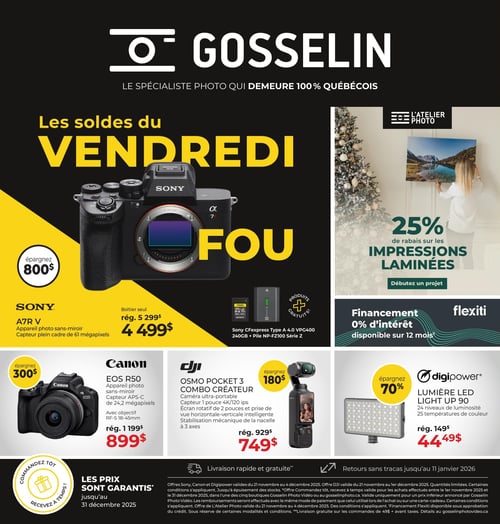 Circulaire Gosselin Photo - Vendredi Fou - Page 1