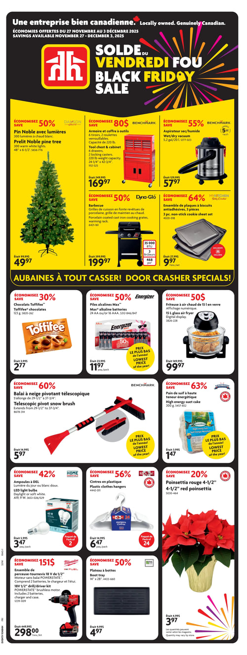 Circulaire Home Hardware - Solde du Vendredi Fou - Page 1