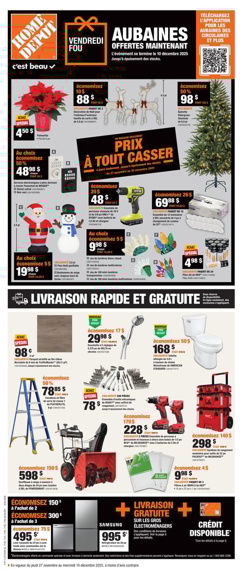 Circulaire Home Depot - Solde du Vendredi Fou - Page 1
