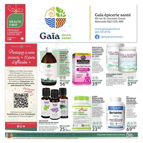 Circulaire Gaïa Épicerie Santé - Page 1