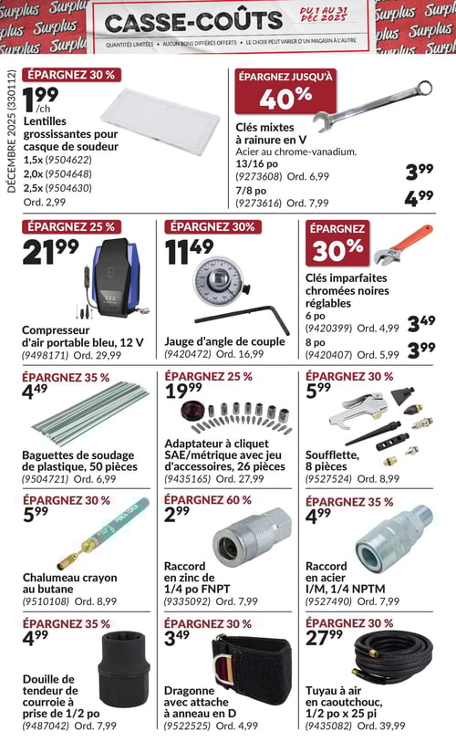 Circulaire Princess Auto - Casse-Coûts - Page 20