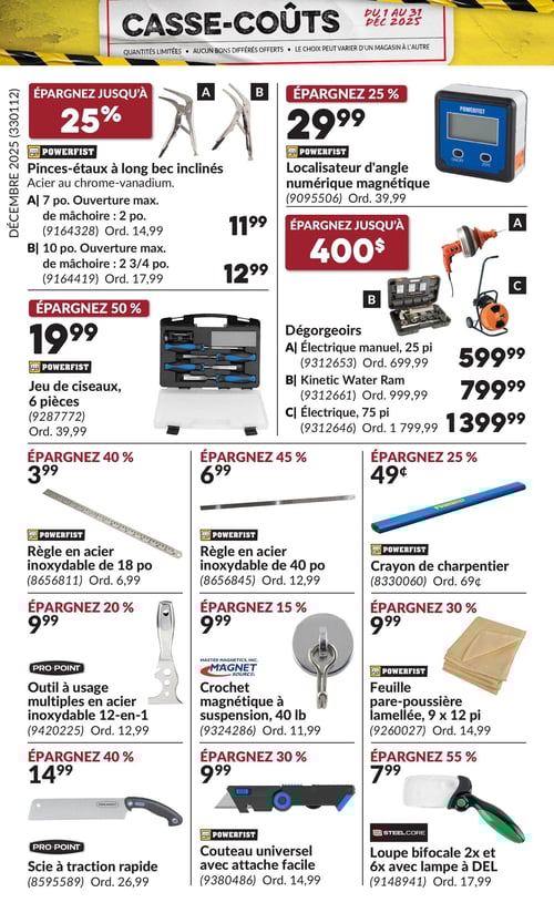 Circulaire Princess Auto - Casse-Coûts - Page 29