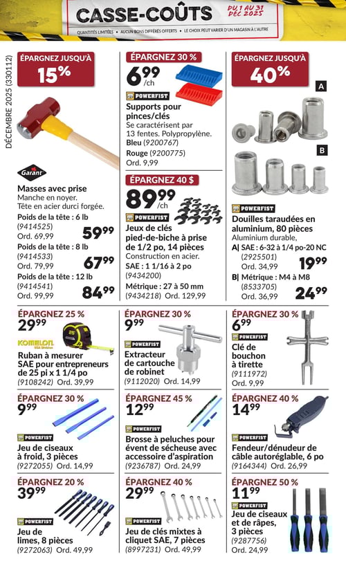 Circulaire Princess Auto - Casse-Coûts - Page 30