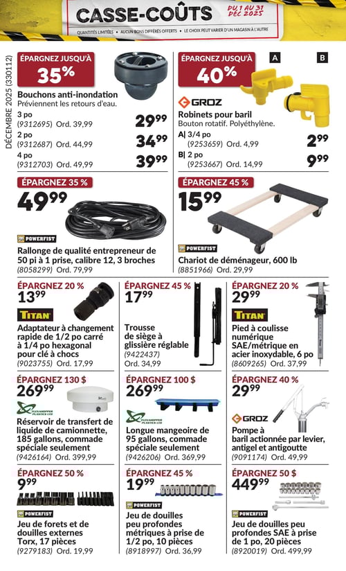 Circulaire Princess Auto - Casse-Coûts - Page 31
