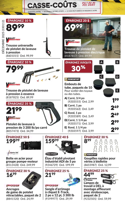 Circulaire Princess Auto - Casse-Coûts - Page 34