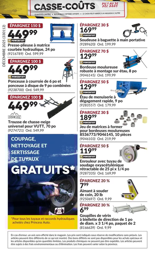 Circulaire Princess Auto - Casse-Coûts - Page 37