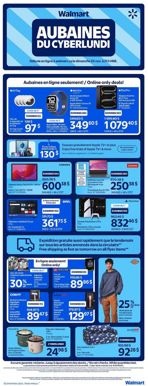 Circulaire Walmart - Aubaines du Cyberlundi - Page 1