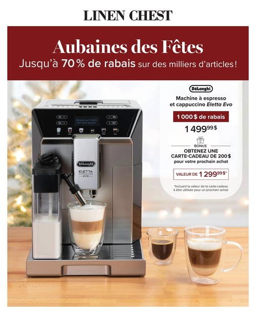 Circulaire Linen Chest - Aubaines des Fêtes - Page 1