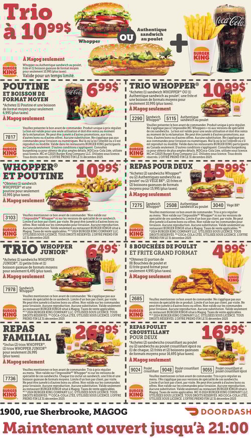 Coupons-Rabais Burger King - Page 1