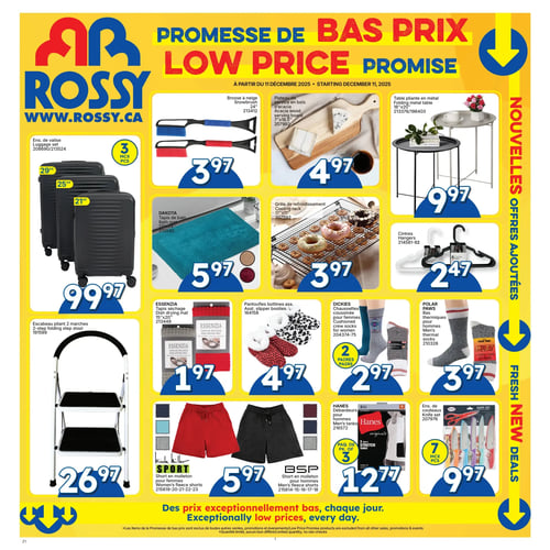 Circulaire Rossy - Promesse de bas prix - Page 1