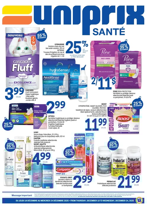 Circulaire Uniprix - Santé - Page 1