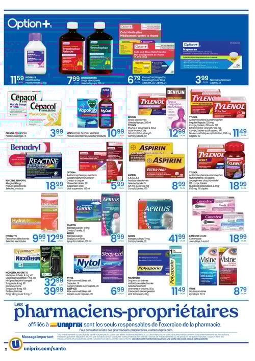 Circulaire Uniprix - Santé - Page 2