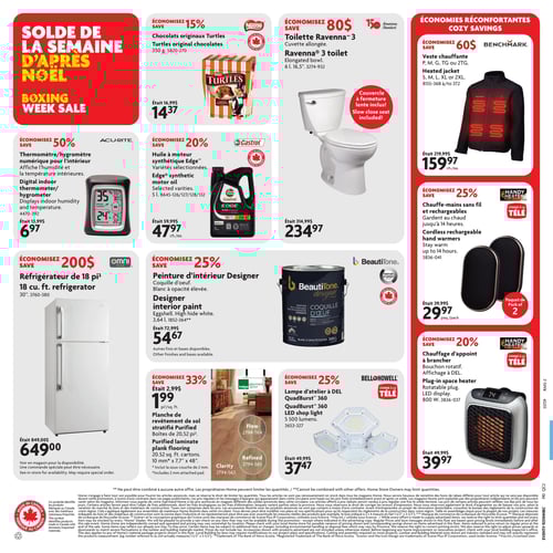 Circulaire Home Hardware - Centre de Rénovation - Solde de l'après-noël - Page 2