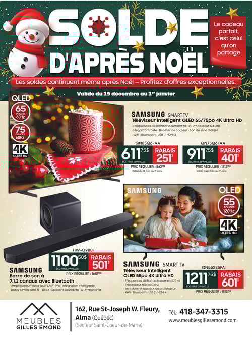 Circulaire Meubles Gilles Émond - Solde d'Après Noël - Page 1