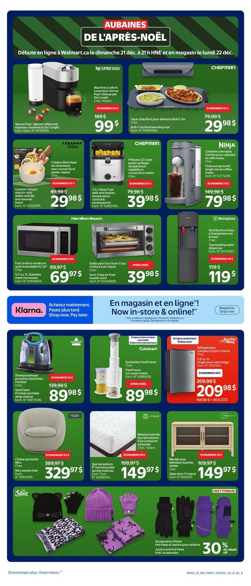 Circulaire Walmart - Aubaines de l'Après-Noël - Page 3