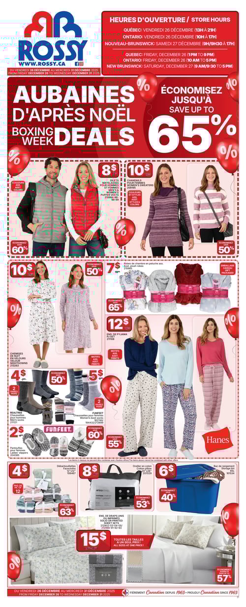 Circulaire Rossy - Aubaines d'Après Noël - Page 1