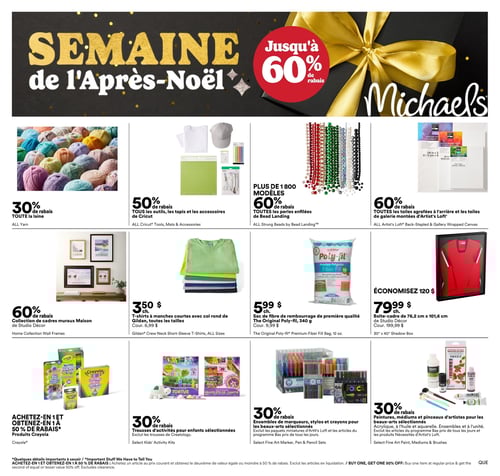Circulaire Michaels - Soldes d'Après Noël - Page 1