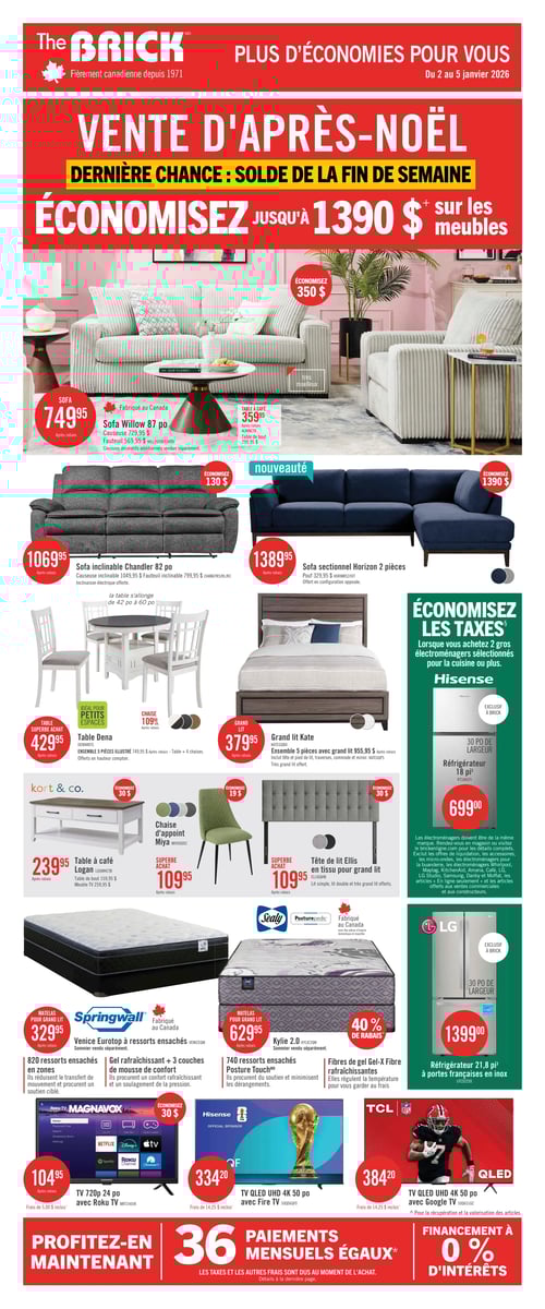 Circulaire Brick - Vente d'Après-Noël + Solde de la Fin de Semaine - Page 1