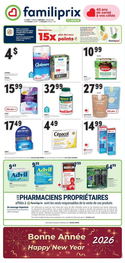 Circulaire Familiprix - Clinique - Page 1