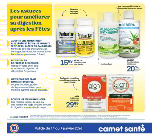 Circulaire Uniprix - Carnet Santé - Page 4