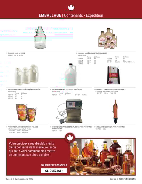 Circulaire BMR - Guide Acéricole Saison 2026 - Page 8